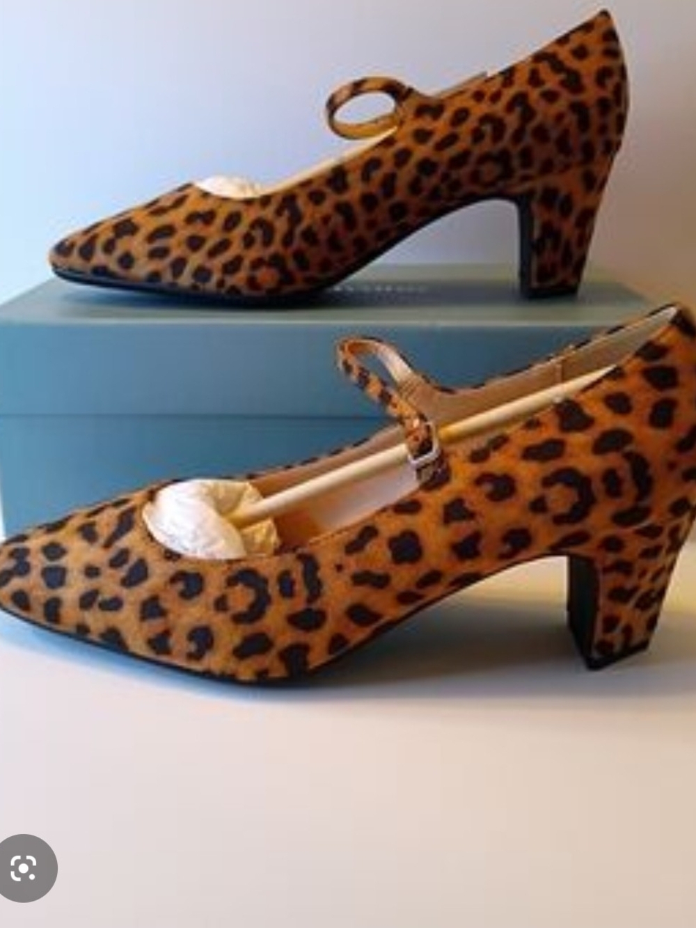 Leopard Print Mary Jane Pumps in Brown 39 1/2  9.5